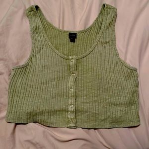 Ribbed button up Tank. Wild Fable!